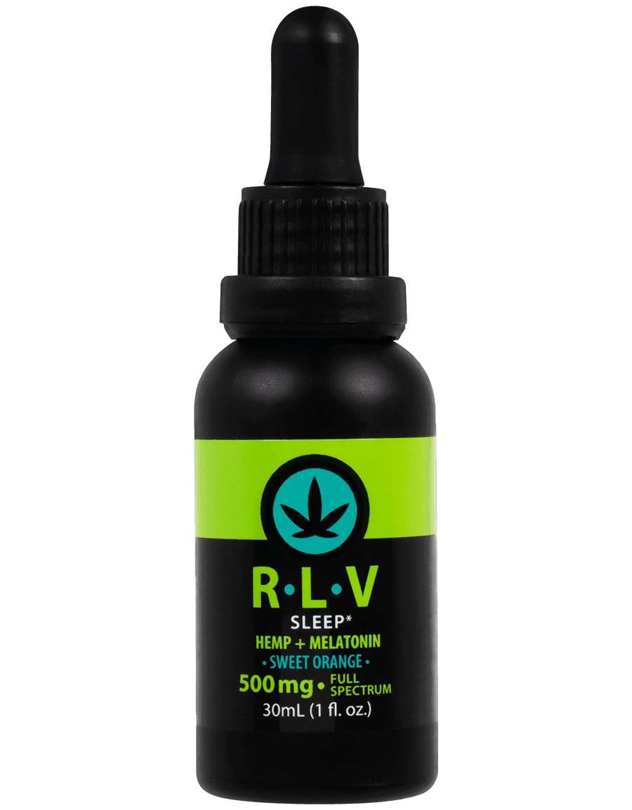 RLV Hemp Extract with Melatonin bottle